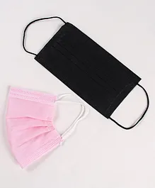 FROGGY 3ply Pack Of 50 Masks - Black & Pink