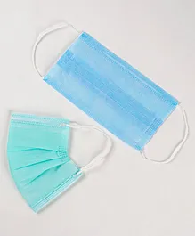 FROGGY 3ply Pack Of 50 Masks - Green & Blue