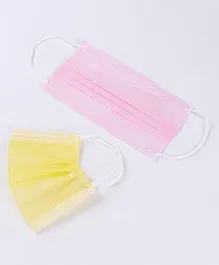 FROGGY 3ply Pack Of 50 Masks - Pink & Yellow