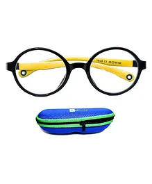 Affaires Flexible Zero Power Blue Ray Block Glasses - Black Yellow