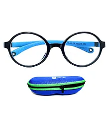 Affaires Flexible Zero Power Blue Ray Block Glasses - Black Blue