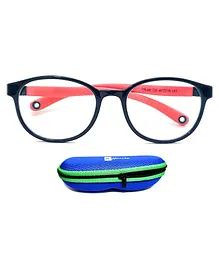 Affaires Flexible Zero Power Blue Ray Block Glasses - Black Red