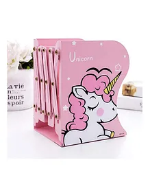 Crackle Expandable & Retractable Metal Bookcase Unicorn Design - Pink (Colour May Vary)