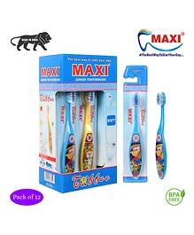 Maxi Toffee Junior Toothbrush Pack Of 12 -Multicolour