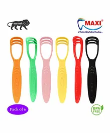 Maxi Tongue Cleaner Pack of 6 - Multicolour
