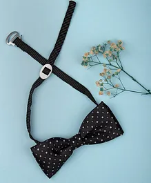 Arendelle Satin Printed Bow Tie - Black