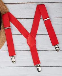 Arendelle Solid Suspenders - Red