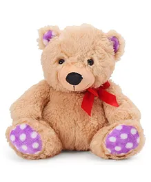 Benny & Bunny Cute Teddy Cream & Purple - Height 27 cm