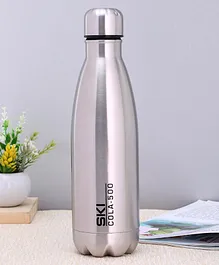 SKI Plastoware Double Walled Steel Insulated Water Bottle Silver - 500 ml 