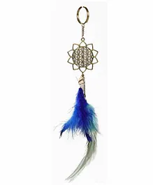 Rooh Dream Catchers Flower Key Chain - Blue