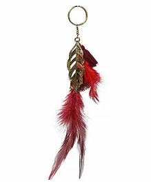 Rooh Dream Catcher Leaf Key Chain - Red