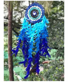 Rooh Dream Catcher Evil Eye Large Handmade Hanging - Blue
