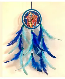 Rooh Dream Catcher Handmade Radhe Krishna Wall Hanging - Blue