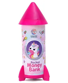 Ratnas Money Bank Rocket Shape - Pink