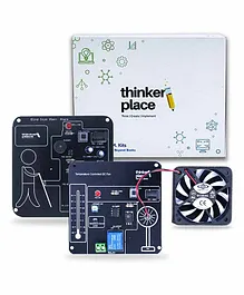 Thinker Place Temperature Controlled DC Fan & Smart Blind Stick Combo DIY Kit - White