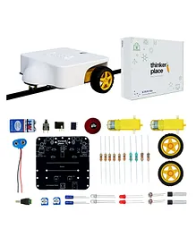 ThinkerPlace STEM Line Follower DIY Robotics Kit Learn Coding Robotics & Electronics With 3D Case & Without Toolkit