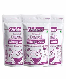 ByGrandma Sprouted Cereal Wheat Oats Pack of 3 - 280 gm Each