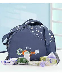 Baby Moo Starry Diaper Bag - Blue
