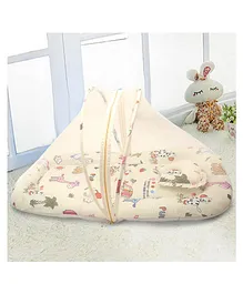 Baby Moo Mattress with Neck Pillow & Mosquito Net - Cream