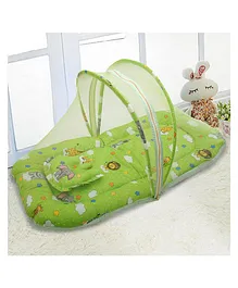 Baby Moo Mattress with Neck Pillow & Mosquito Net - Green