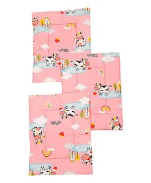 Baby Moo Waterproof Changing Sheets Pack Of 3 - Peach