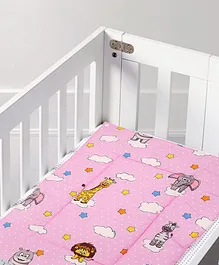 Baby Moo Flying Animals Water Resistant Bed Protector  - Pink