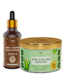 TNW-The Natural Wash Anti-ageing Serum & Aloe Vera Gold Gel - 30 ml & 100 gm