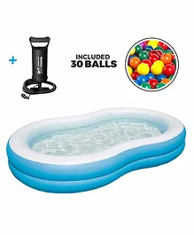 Bestway Inflatable Pool with Air Pump & Balls - Blue