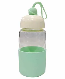 Whizrobo Glass Water Bottle with Strap Green - 300 ml