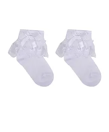 NEXT2SKIN Frill Socks - White
