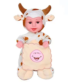 VGRASSP Peek-A-Boo Plush Doll With Moving Arms - Light Brown