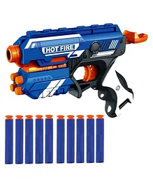 VGRASSP Manual Foam Blaster Gun Toy with 10 Bullets - Blue 