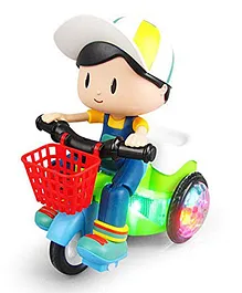 VGRASSP Battery Operated Stunt Tricycle Toy - Multicolour