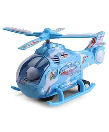 VGRASSP Air Force Helicopter Toy with Music And Lights - Blue 