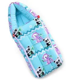 Fisher Price 3 in 1 Baby Carry Nest Monkey & Panda Print - Blue