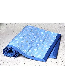 Enfance Nursery Cotton Quilt Car Print - Blue