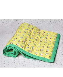 Enfance Nursery Cotton Quilt Snowman Print - Yellow