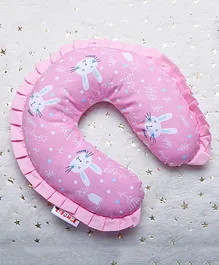 Enfance Neck Support Pillow Bunny Print - Pink
