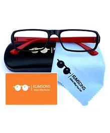 Kumsons Unbreakable Blue Light Blocking Anti Glare Glasses - Red