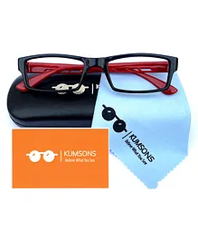 Kumsons Unbreakable Blue Light Blocking Anti Glare Glasses - Red