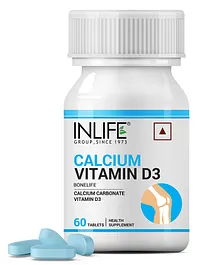 Inlife Calcium Vitamin D3 Supplement - 60 Tablets 