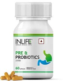 Inlife Prebiotics and Probiotics Supplement - 60 Capsules