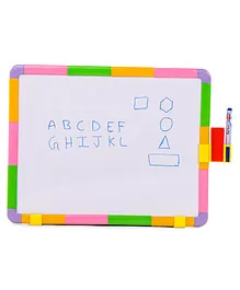 Ratnas Kinder Writing Board with Marker & Duster - White 