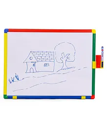 Ratnas Kinder Writing Board with Marker & Duster - White 