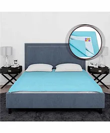BeyBee Bed Protector for Double Bed King & Queen Size Double Bed Size- Sea Blue