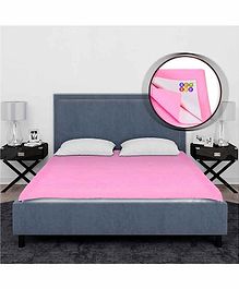 BeyBee Dry Sheet for Double Bed Queen Size Double Bed Size 260cm x 200cm - Pink