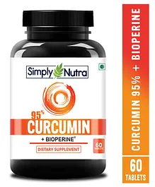 Simply Nutra  95% Curcuminoids plus Bioperine Supplement -  60 Tablets