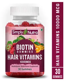 Simply Nutra Vitamin Gummies with Biotin - 30 Pieces 