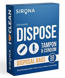 Sirona Discreetly Dispose Tampon & Condom Disposal Bags - 50 Bags