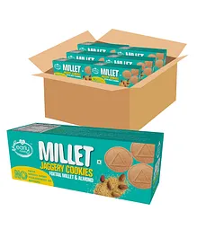 Early Foods Foxtail Millet & Almond Jaggery Cookies Pack of 6 - 150 gm Each